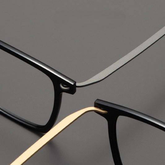 Ultra-Light Square Titanium Eyeglasses – Lindberg Inspired Minimalist Design | Model 6554HS