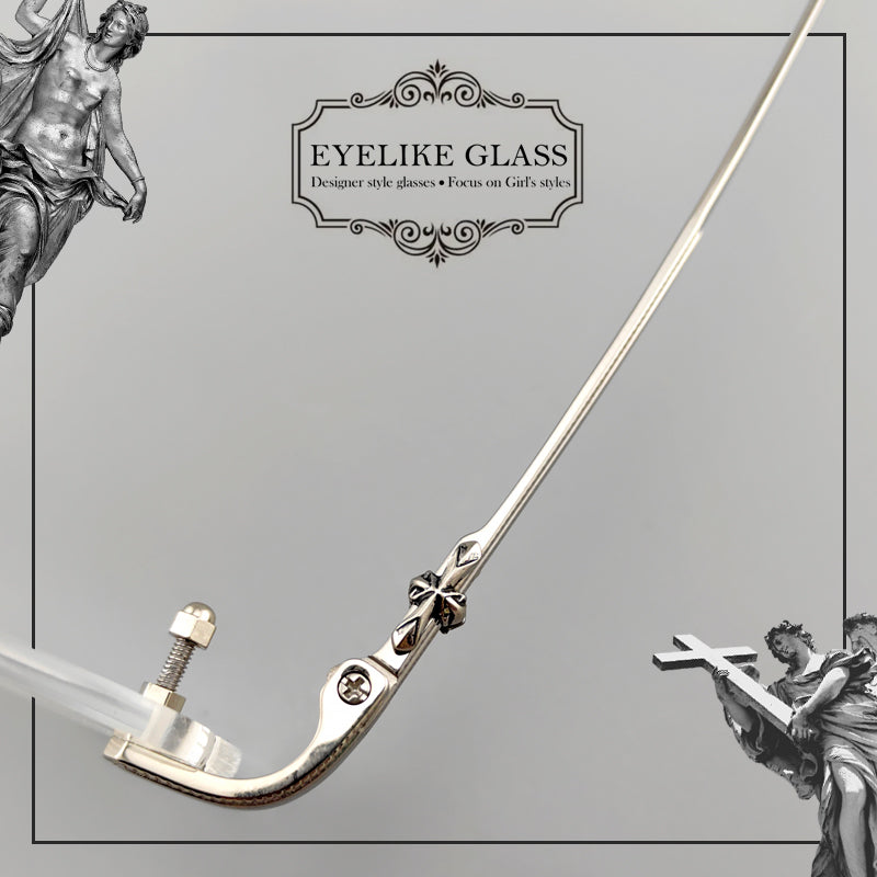 哥德風無框純鈦眼鏡 | 男女皆宜的 Chrome Hearts 風格鏡框 - EO-637
