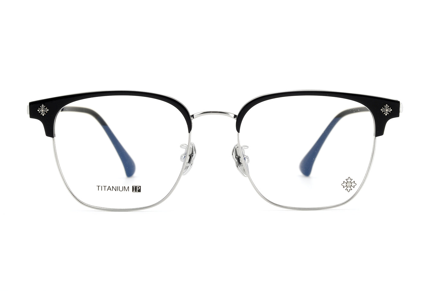 Browline Glasses Frames Men Women Acetate Titanium Eyeglasses Retro Square Designer Browline Optical Glasses CH5529