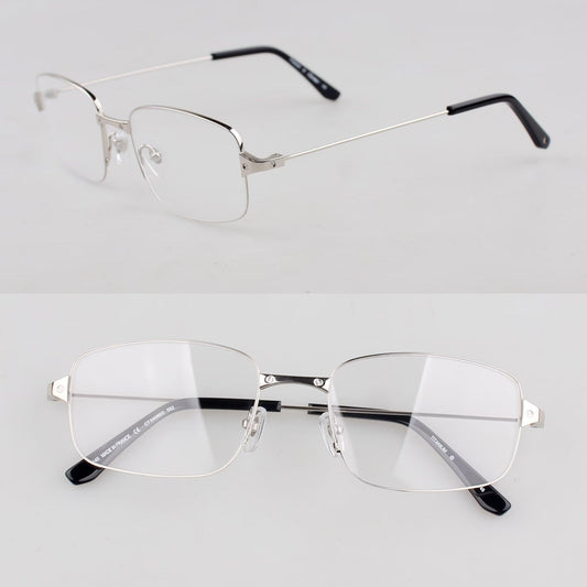 Luxury Cartier-Style Titanium Eyeglasses Frame Square Full Rim Lightweight Business Optical Glasses 16g CT0554O