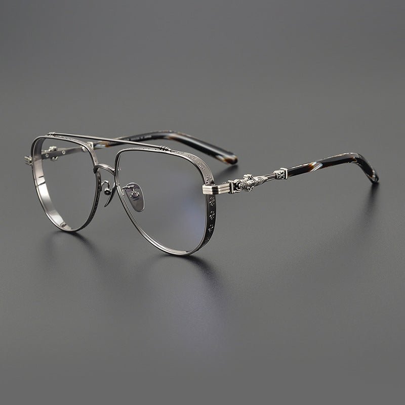 ARMADILDOE Chrome Hearts Aviator Glasses – Oversized 61mm Gothic