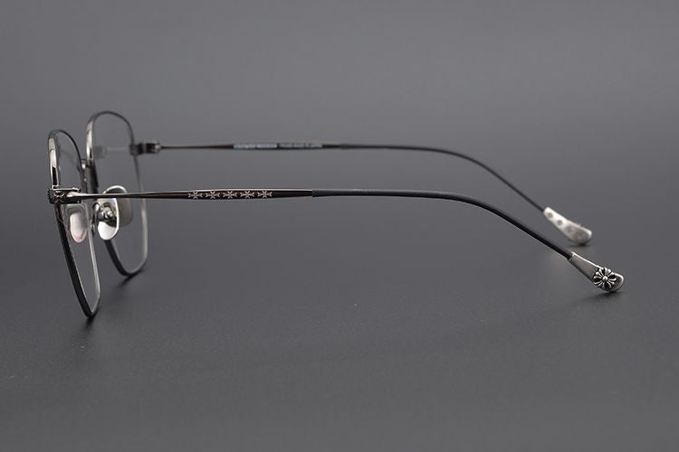 BONE PRONE Chrome Hearts Style Oversized Titanium Glasses – Lightweight Polygon Optical Frame for Men & Women, Blue Light Blocking Eyeglasses - HP eyeglasses