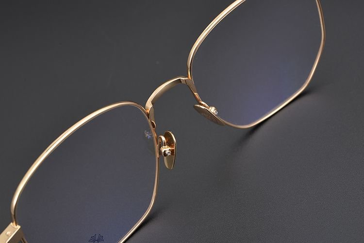 BONE PRONE Chrome Hearts Style Oversized Titanium Glasses – Lightweight Polygon Optical Frame for Men & Women, Blue Light Blocking Eyeglasses - HP eyeglasses
