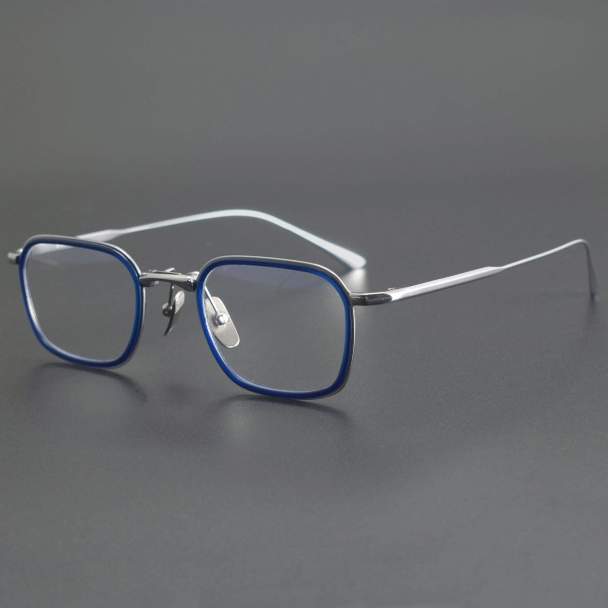 BRADBURY Japanese Retro Square Titanium Glasses - Ultra - Light 17g Full Frame Eyewear - HP eyeglasses