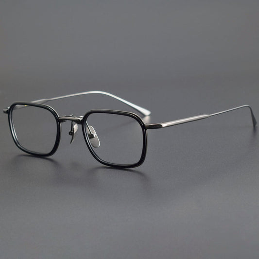 BRADBURY Japanese Retro Square Titanium Glasses - Ultra - Light 17g Full Frame Eyewear - HP eyeglasses