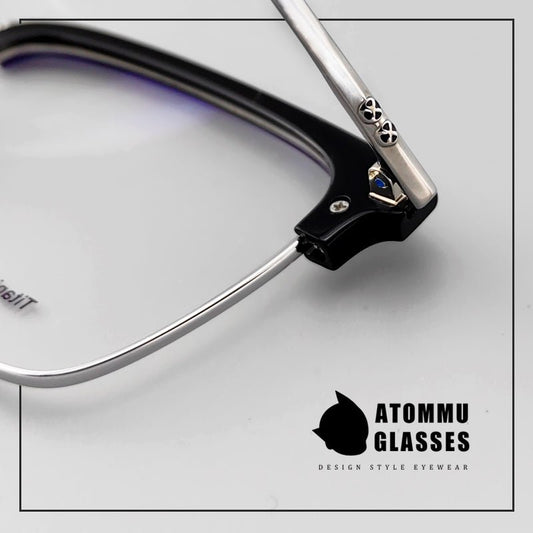 Browline Eyeglasses - Elegant and Lightweight Pure Titanium Browline Frames - EO - 811 - HP eyeglasses