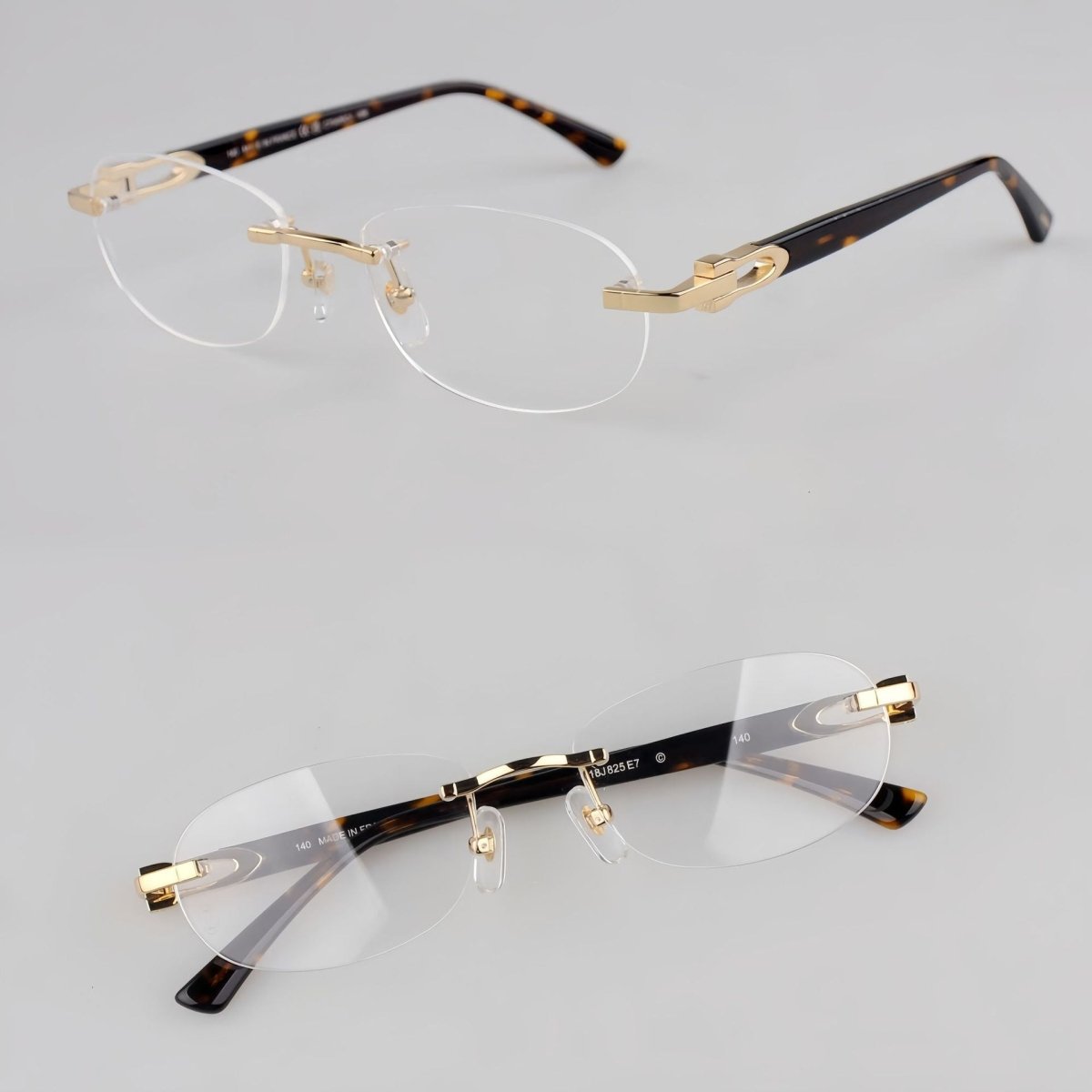 Cartier - Style Pure Titanium Oval Rimless Glasses Designer Vintage Optical Frame for Men & Women – CT0455OJ - HP eyeglasses