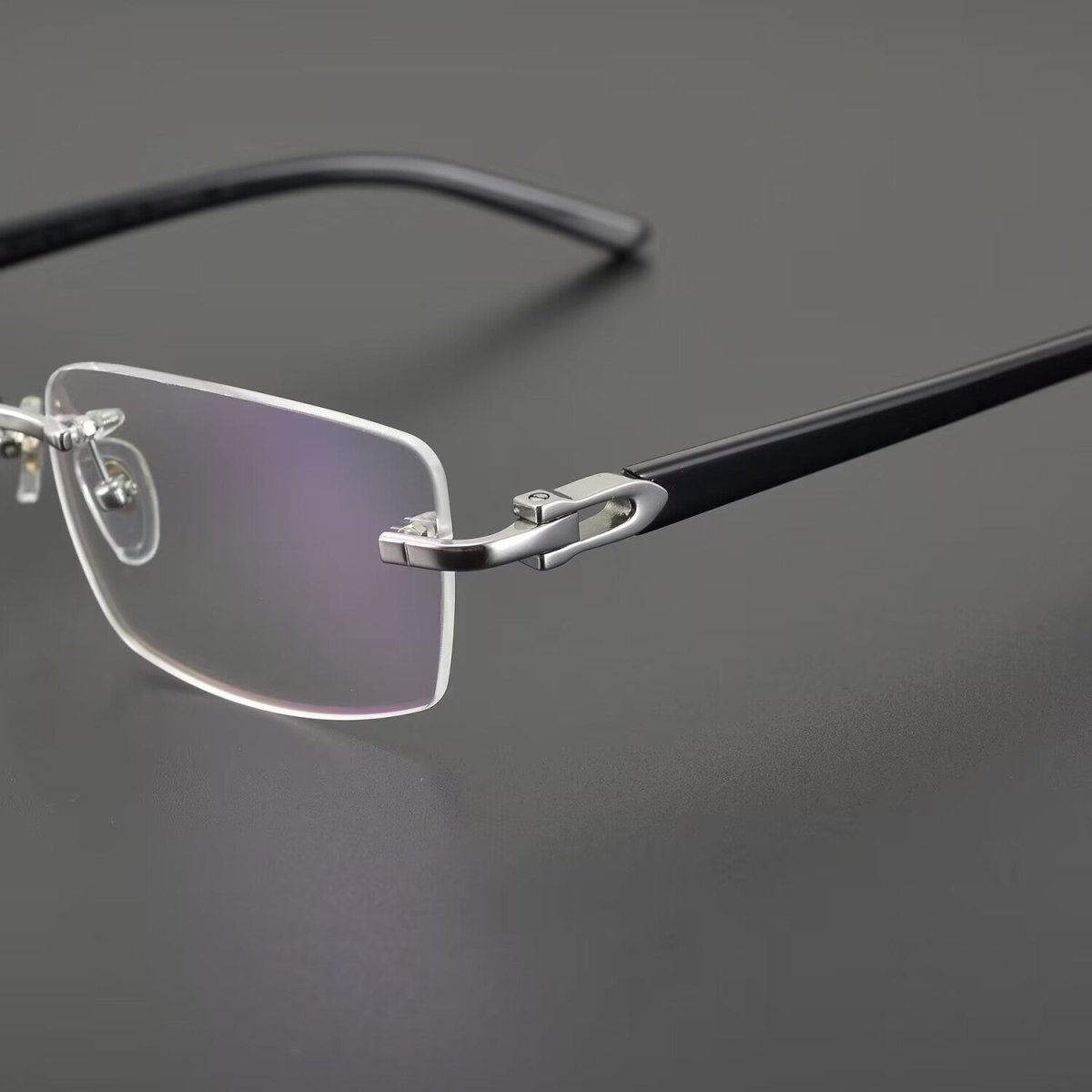Cartier - Style Pure Titanium Rimless Glasses with Acetate Temples Business Prescription Optical Frame – CT0287O - HP eyeglasses