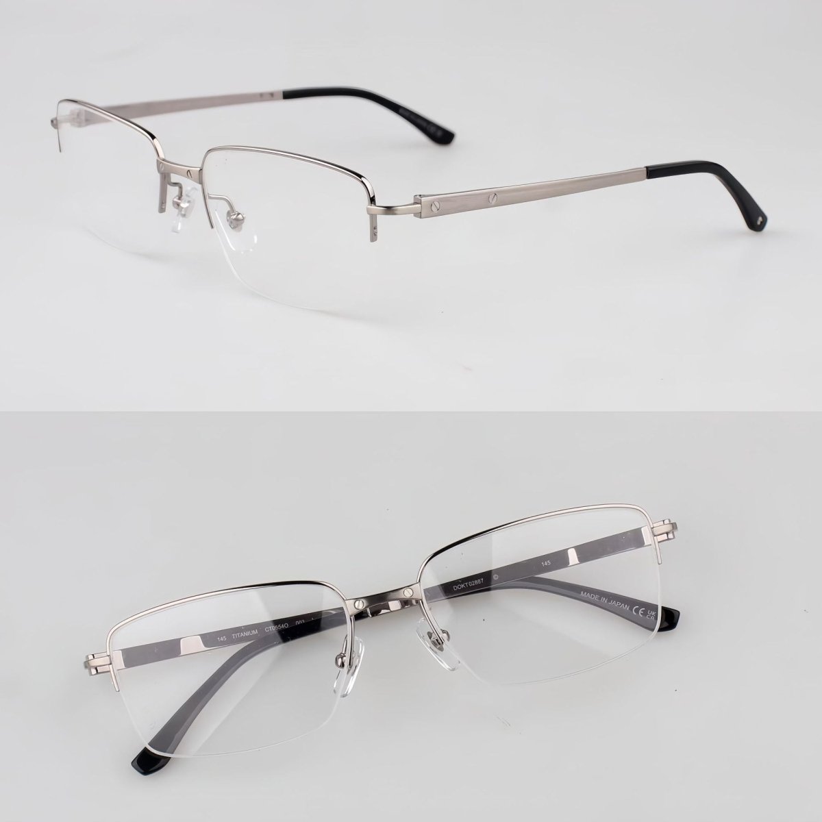 Cartier - Style Pure Titanium Semi Rimless Glasses Lightweight Designer Business Optical Frame – CT0554O - HP eyeglasses