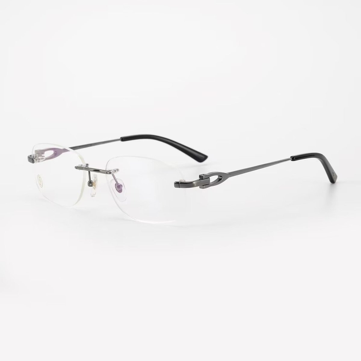 Cartier - Style Rimless Glasses Titanium Oval Eyeglasses Frame Mens Luxury Rimless Optical Glasses Lightweight Frame CT0290 - HP eyeglasses