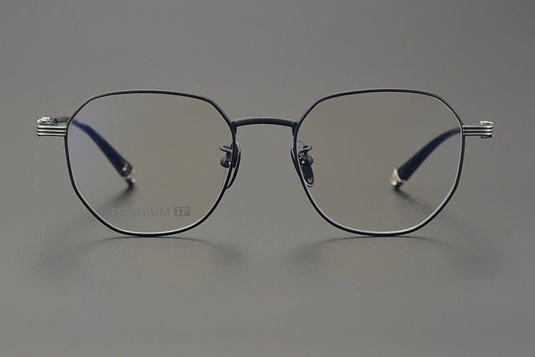 CH8022 Polygon Titanium Glasses Frames – Chrome Hearts Inspired Eyeglass Frame for Men & Women, Lightweight Designer Full - Rim Optical Eyewear - HP eyeglasses