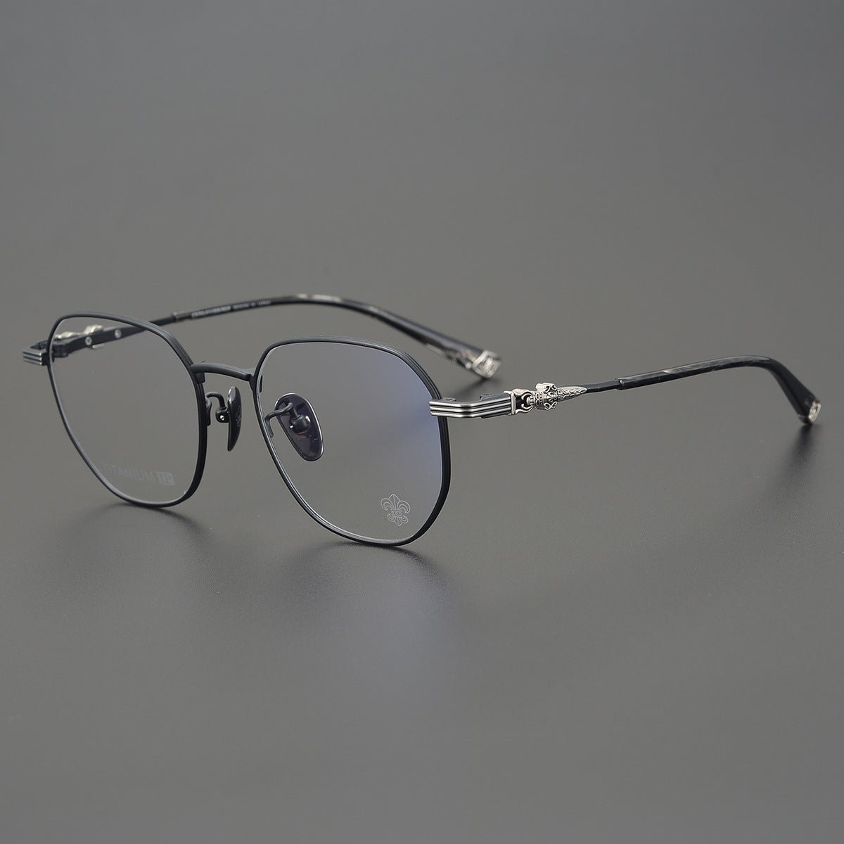 CH8022 Polygon Titanium Glasses Frames – Chrome Hearts Inspired Eyeglass Frame for Men & Women, Lightweight Designer Full - Rim Optical Eyewear - HP eyeglasses