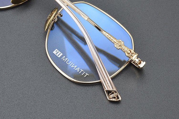 CH8022 Polygon Titanium Glasses Frames – Chrome Hearts Inspired Eyeglass Frame for Men & Women, Lightweight Designer Full - Rim Optical Eyewear - HP eyeglasses