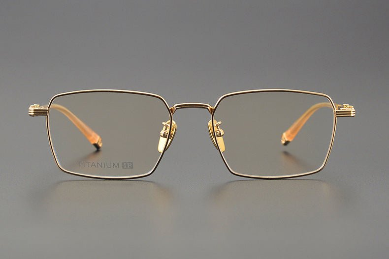 CH8163 Chrome Hearts Style Men’s Titanium Eyeglass Frame – Oversized Square Optical Glasses for Large Faces, Anti - Blue Light & Prescription Ready - HP eyeglasses