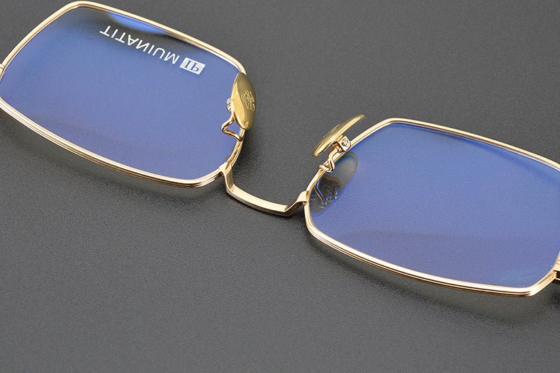 CH8163 Chrome Hearts Style Men’s Titanium Eyeglass Frame – Oversized Square Optical Glasses for Large Faces, Anti - Blue Light & Prescription Ready - HP eyeglasses
