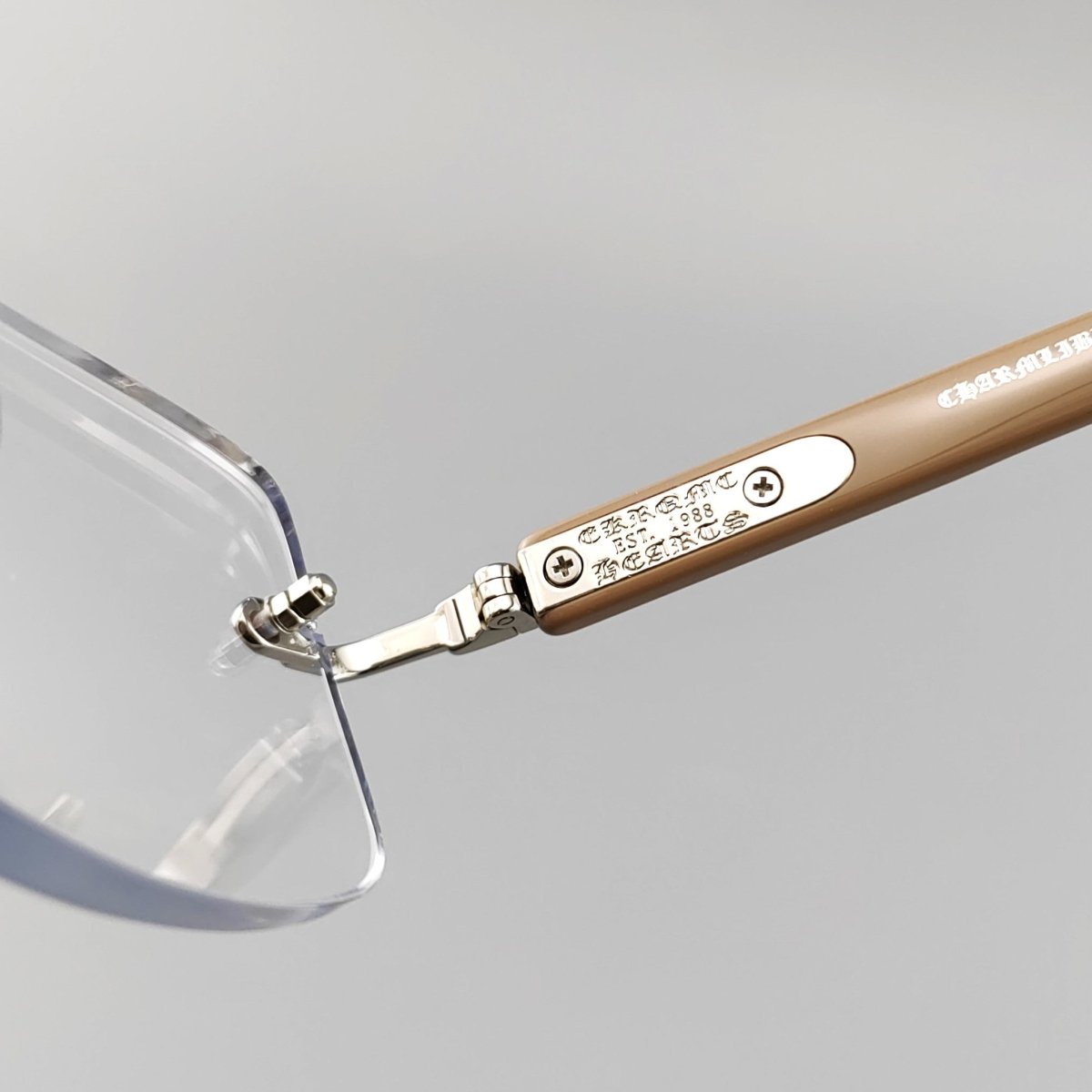 Chrome Hearts - Inspired Deep II rimless square glasses | Japanese Craftsmanship Pure Titanium Square Frames - HP eyeglasses