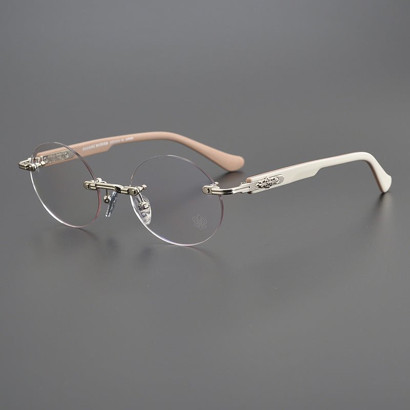 Chrome Hearts - Inspired Deep II rimless square glasses | Japanese Craftsmanship Pure Titanium Square Frames - HP eyeglasses