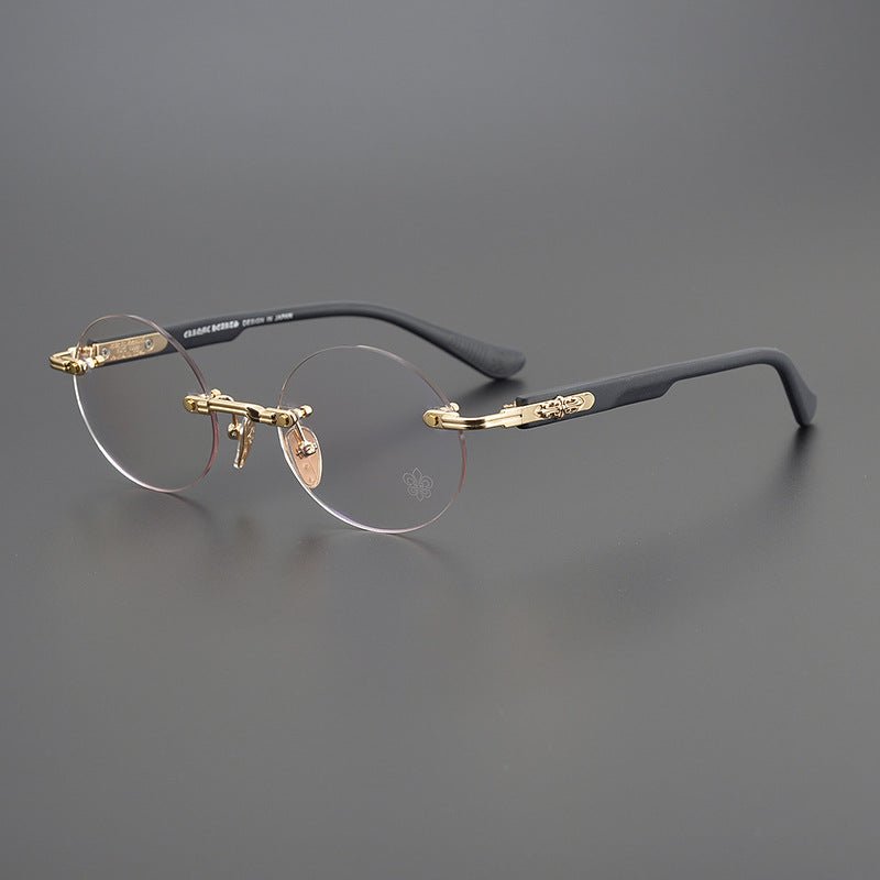 Chrome Hearts - Inspired Deep II rimless square glasses | Japanese Craftsmanship Pure Titanium Square Frames - HP eyeglasses