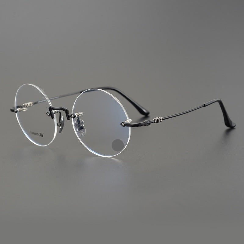 Chrome Hearts - Inspired Luxury round rimless glasses | Pure Titanium Round Frames for Men & Women - HP eyeglasses