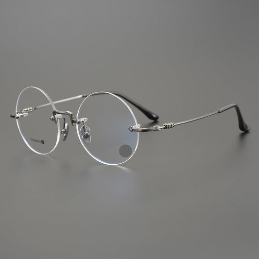 Chrome Hearts - Inspired Luxury round rimless glasses | Pure Titanium Round Frames for Men & Women - HP eyeglasses