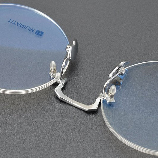 Chrome Hearts - Inspired Luxury round rimless glasses | Pure Titanium Round Frames for Men & Women - HP eyeglasses