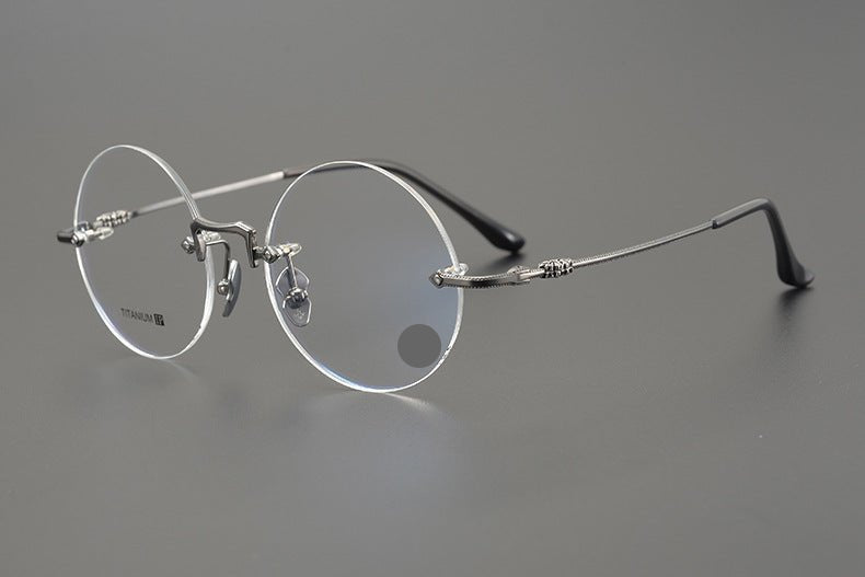 Chrome Hearts - Inspired Luxury round rimless glasses | Pure Titanium Round Frames for Men & Women - HP eyeglasses