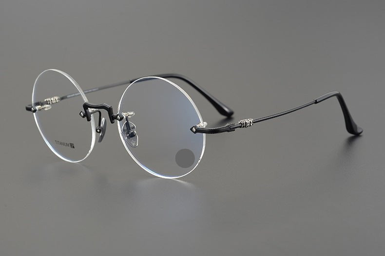 Chrome Hearts - Inspired Luxury round rimless glasses | Pure Titanium Round Frames for Men & Women - HP eyeglasses
