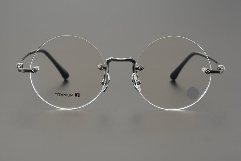Chrome Hearts - Inspired Luxury round rimless glasses | Pure Titanium Round Frames for Men & Women - HP eyeglasses