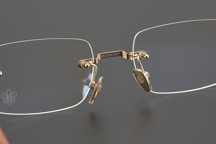 Chrome Hearts - Inspired rimless square glasses | Japanese Craftsmanship Pure Titanium Square Frames - HP eyeglasses