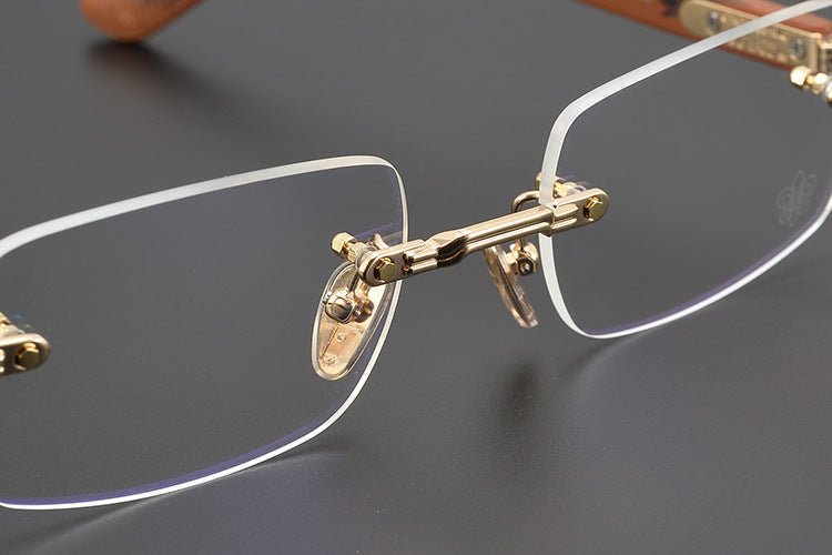 Chrome Hearts - Inspired rimless square glasses | Japanese Craftsmanship Pure Titanium Square Frames - HP eyeglasses