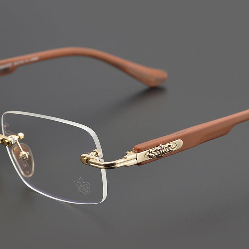 Chrome Hearts - Inspired rimless square glasses | Japanese Craftsmanship Pure Titanium Square Frames - HP eyeglasses