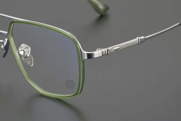 Chrome Hearts style Gothic Holy Dagger Retro Titanium Aviator Glasses – Gothic Double Bridge Frame - CH5513 - HP eyeglasses