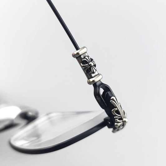 Chrome Hearts Style Punk Gothic Titanium Glasses Frames | CH8201 Business Square Pure Titanium Eyeglasses for Men & Women - HP eyeglasses