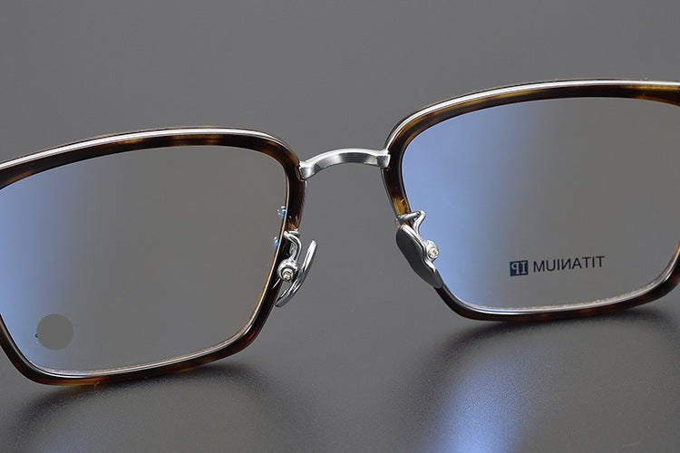 Chrome Hearts Style Retro Black Square Glasses – Ultra - Light Pure Titanium Full Rim Eyeglass Frame for Men & Women - HP eyeglasses