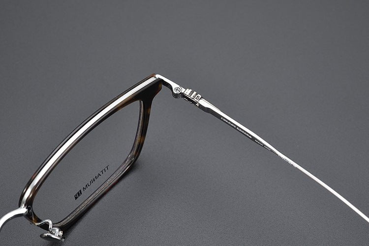 Chrome Hearts Style Retro Black Square Glasses – Ultra - Light Pure Titanium Full Rim Eyeglass Frame for Men & Women - HP eyeglasses