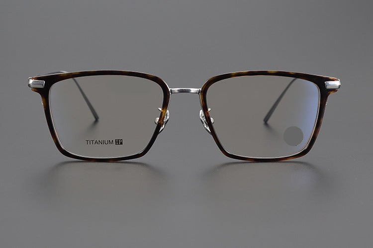 Chrome Hearts Style Retro Black Square Glasses – Ultra - Light Pure Titanium Full Rim Eyeglass Frame for Men & Women - HP eyeglasses
