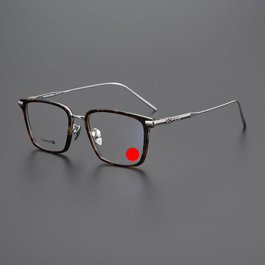 Chrome Hearts Style Retro Black Square Glasses – Ultra - Light Pure Titanium Full Rim Eyeglass Frame for Men & Women - HP eyeglasses