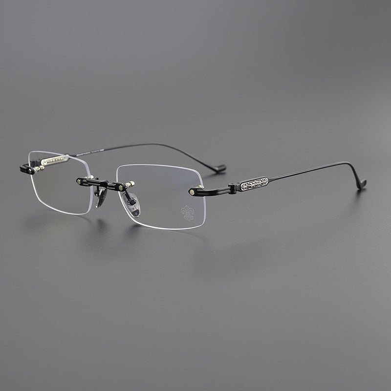 Chrome Hearts - Style SOFFFFFFFFERS II Rimless Glasses | Pure Titanium Frame with Medieval Detailing - HP eyeglasses