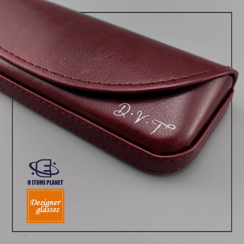 Compact Vintage Leather Glasses Case for Women – Lightweight, Durable, Pressure - Resistant Design with Soft Velvet Lining for Reading Glasses & Sunglasses - HP eyeglasses