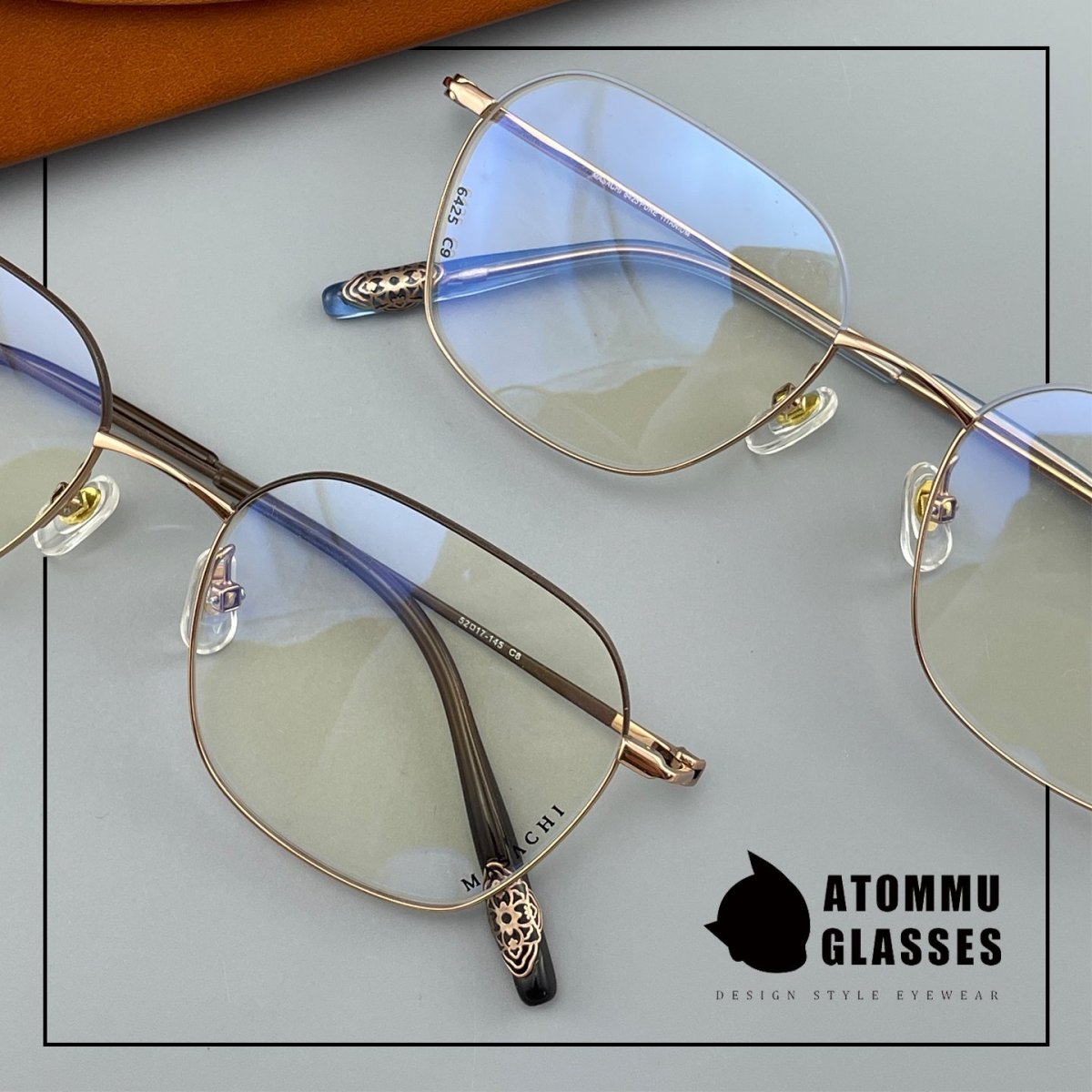 Designer Style Pure Titanium Women’s Full Frame Glasses | Ultra Lightweight 8g Eyewear with Acetate Temples – High Prescription Ready - HP eyeglasses