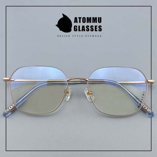 Designer Style Pure Titanium Women’s Full Frame Glasses | Ultra Lightweight 8g Eyewear with Acetate Temples – High Prescription Ready - HP eyeglasses