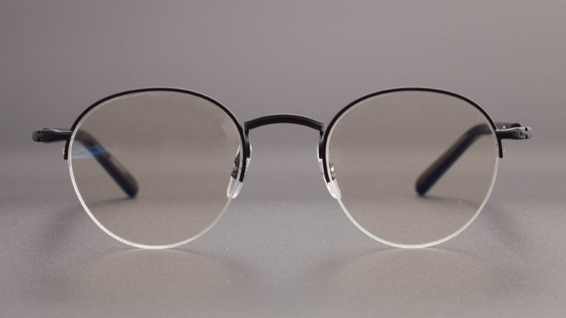 GMS - 110 Titanium Semi - Rimless Round Glasses – MASUNAGA Same Style - HP eyeglasses