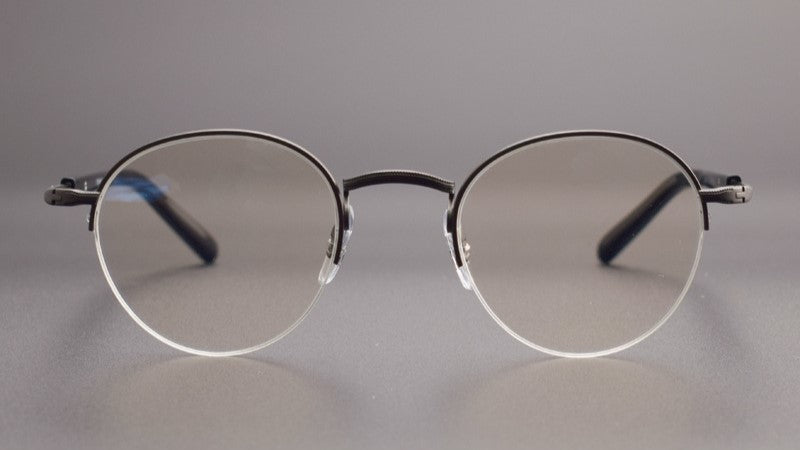 GMS - 110 Titanium Semi - Rimless Round Glasses – MASUNAGA Same Style - HP eyeglasses
