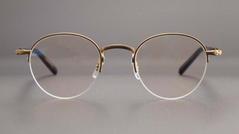 GMS - 110 Titanium Semi - Rimless Round Glasses – MASUNAGA Same Style - HP eyeglasses