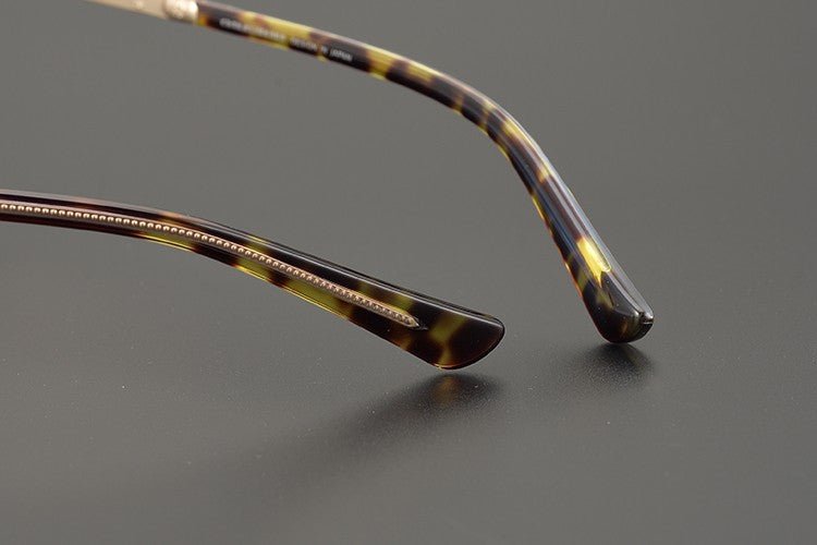 Gothic - Inspired Full Rim Square Eyeglasses – Japanese Handcrafted Ultra - Light Titanium & Acetate Frame for Men & Women - HP eyeglasses