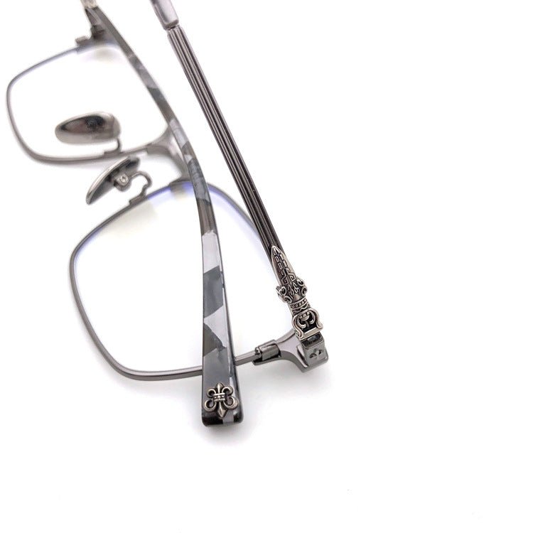 Gothic Titanium Square Eyeglasses for Men & Women – Designer Full-Rim Optical Frame CH8059 - HP eyeglasses