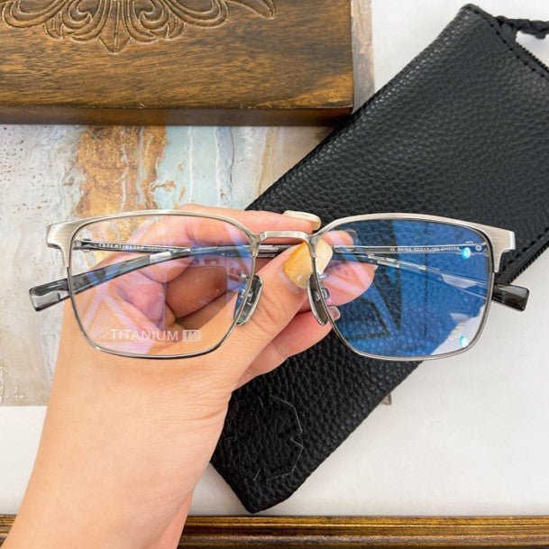 Gothic Titanium Square Eyeglasses for Men & Women – Designer Full-Rim Optical Frame CH8059 - HP eyeglasses
