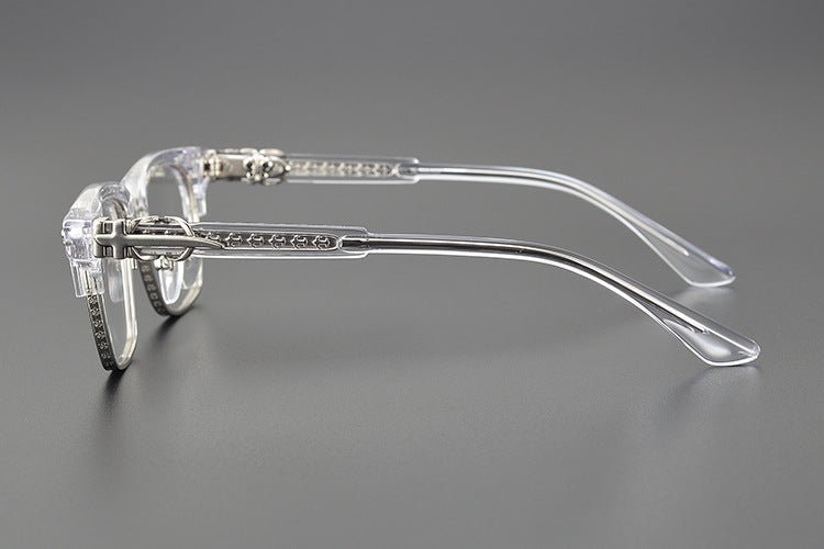 Heavy Duty Titanium Browline Glasses for Men | Sculpted Full Rim Optical Frames | Prescription & Blue Light Ready Eyewear CH8206 - HP eyeglasses