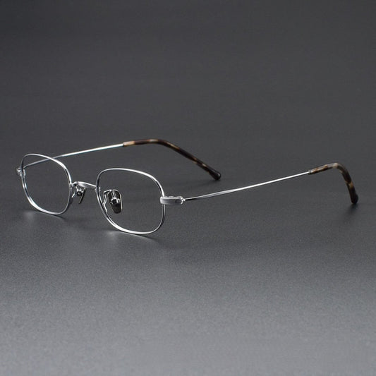 Japanese Small Square Titanium Glasses | Ultra Lightweight 48mm Prescription Eyeglasses for Small Faces GWS503 - HP eyeglasses