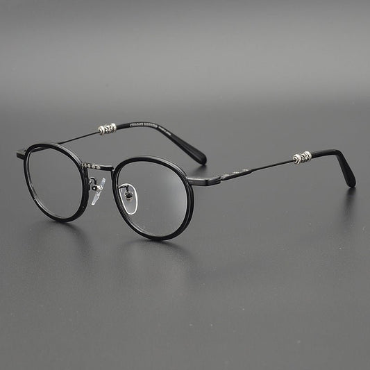 JUCIFER Chrome Hearts - Inspired Vintage Round Glasses – Japanese Gothic Eyewear with Premium Titanium Frame - HP eyeglasses